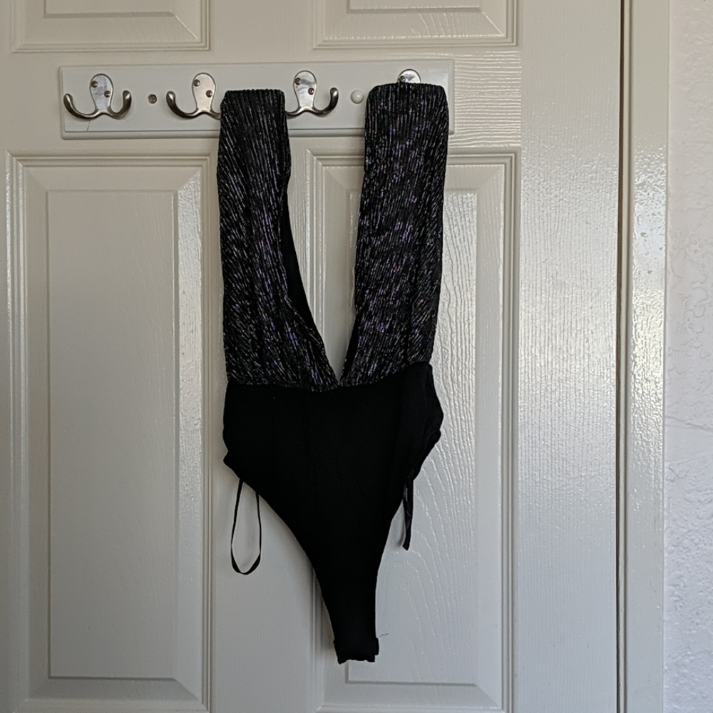 Black glittered bodysuit